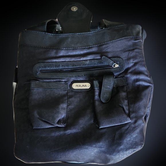 #P2 Perlina Genuine Leather Black Shoulder Bag - Picture 10 of 15